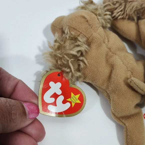 Lot Of 2 Ty Teenie Beanie Babies Spunky Cocker Spaniel Dog Plush Stuffed Animal - Picture 4 of 5